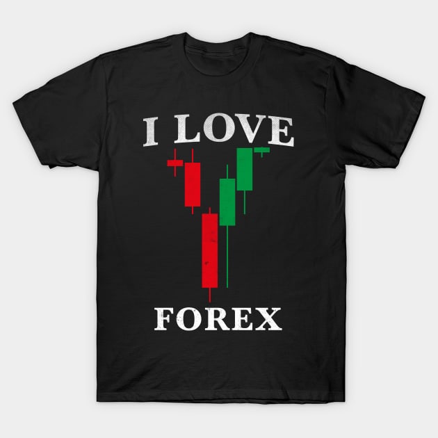 I Love Forex T-Shirt by cowyark rubbark